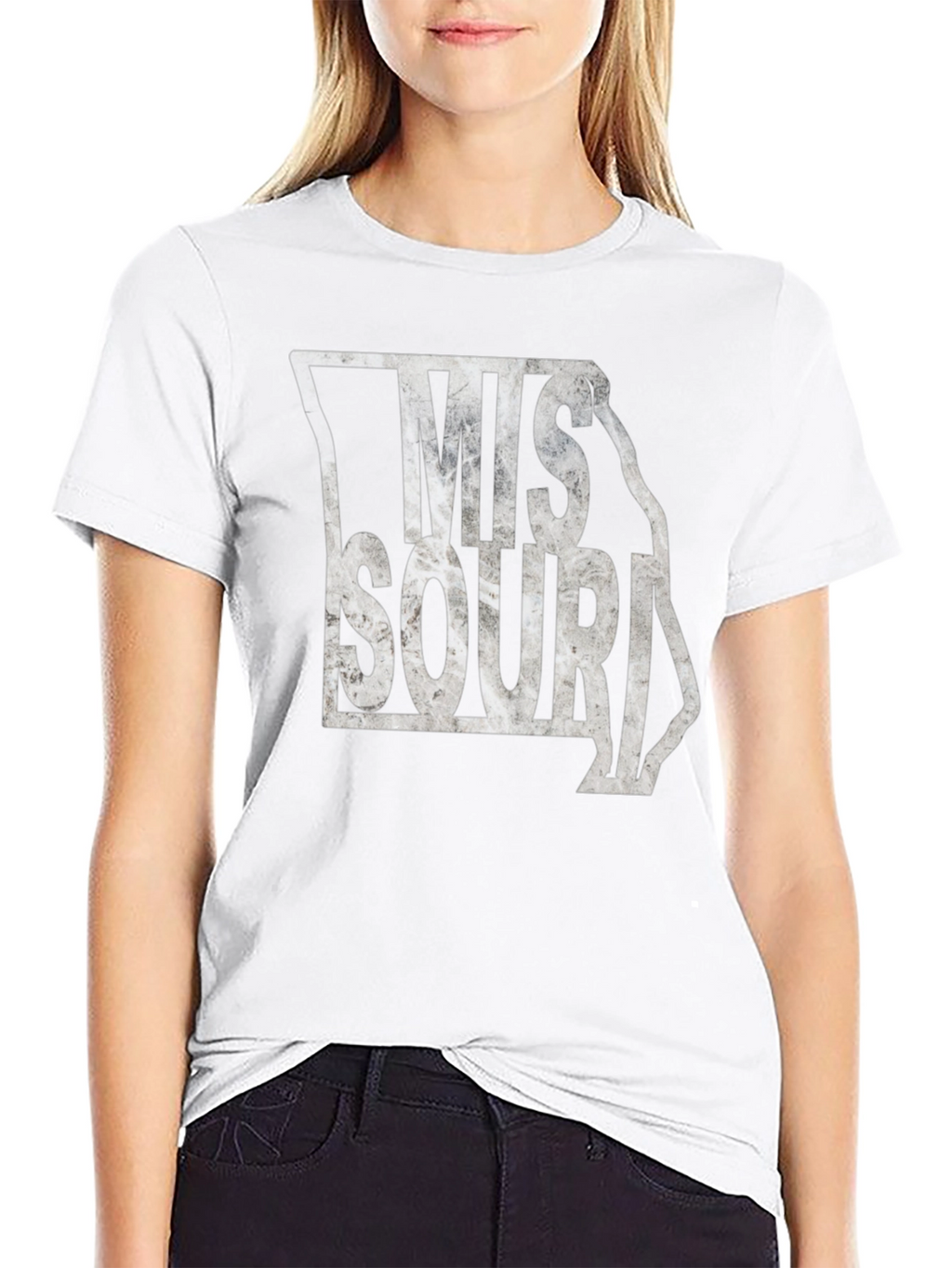 Missouri State Graphic T-Shirt - Distressed Design