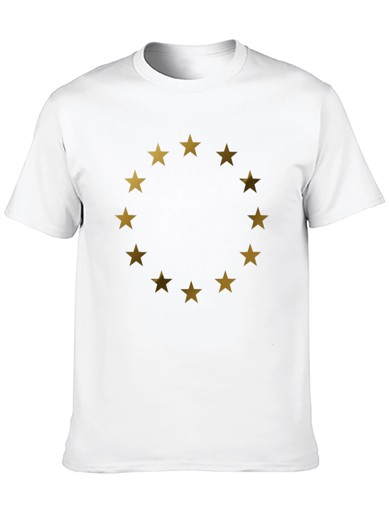 EU Stars Graphic T-Shirt - Black Cotton Tee