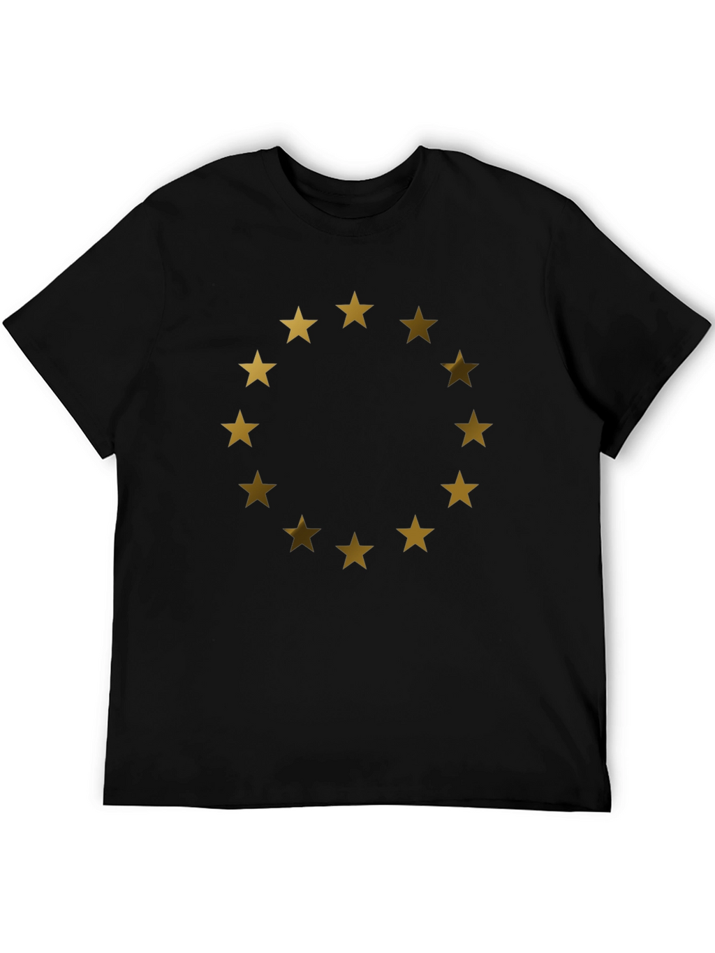 EU Stars Graphic T-Shirt - Black Cotton Tee