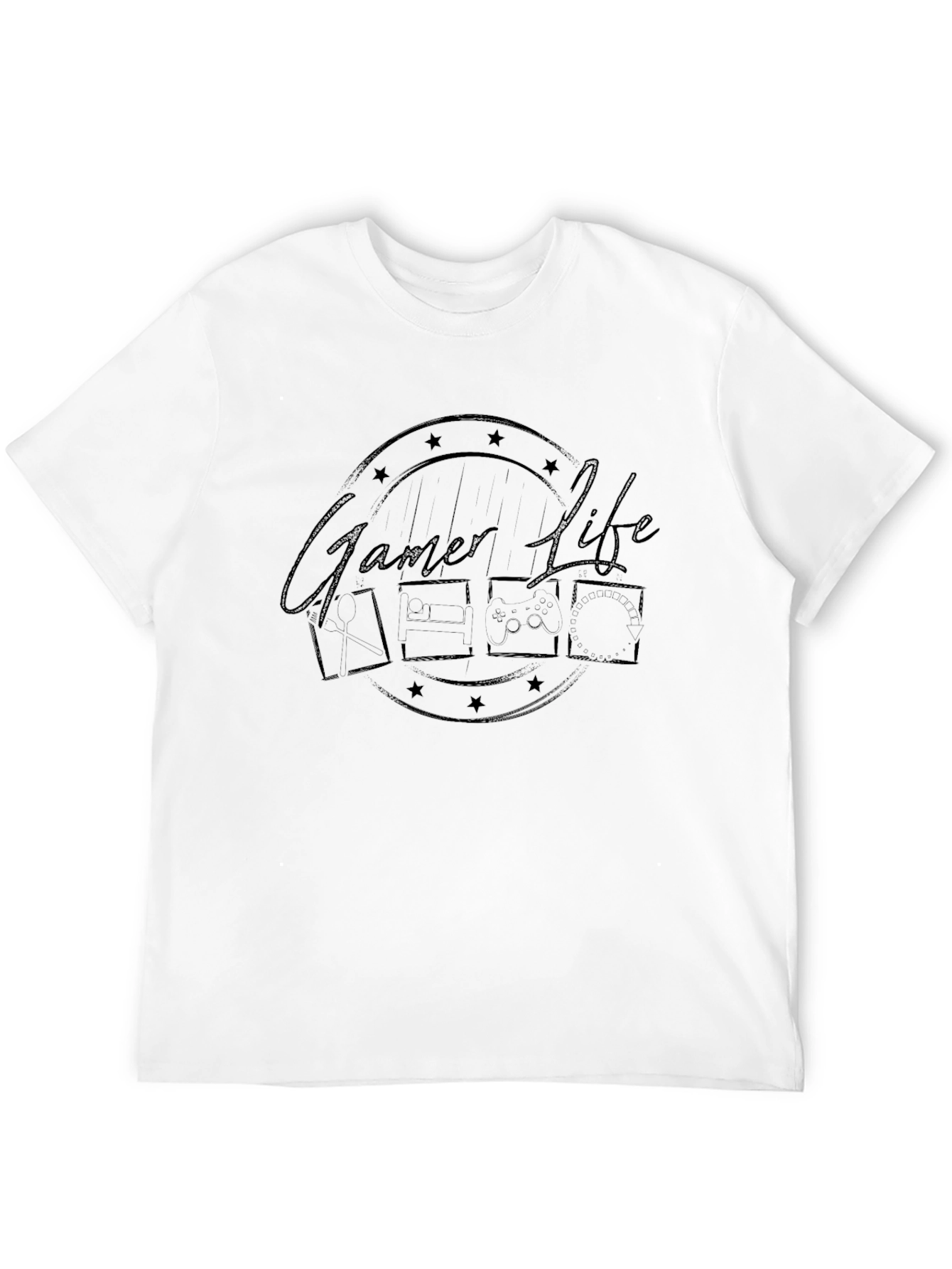 Gamer Life Black Graphic Tee