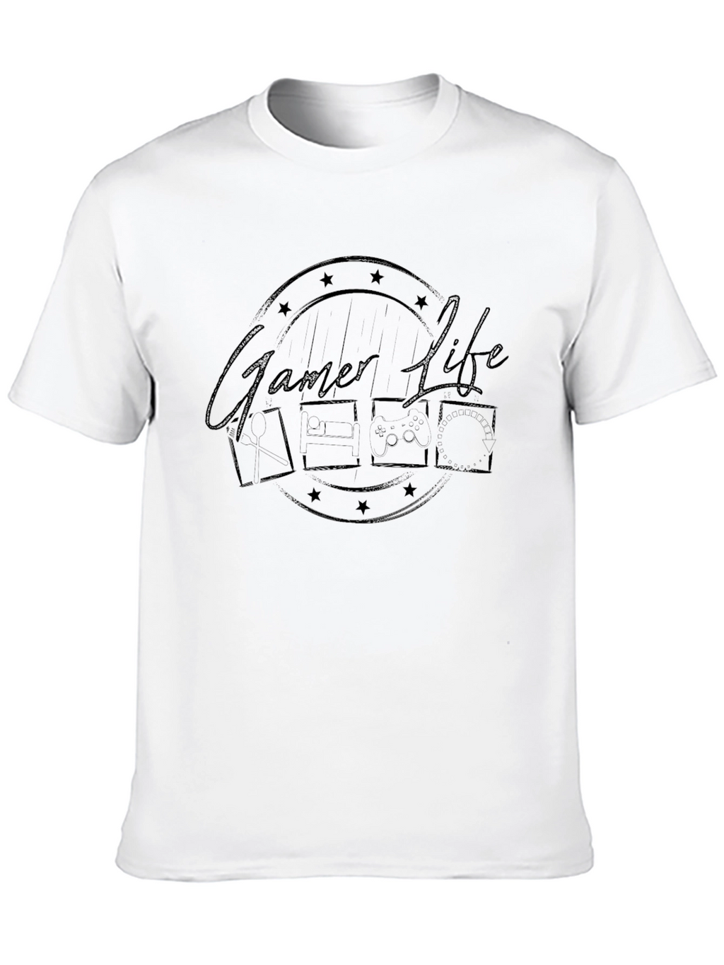 Gamer Life Black Graphic Tee