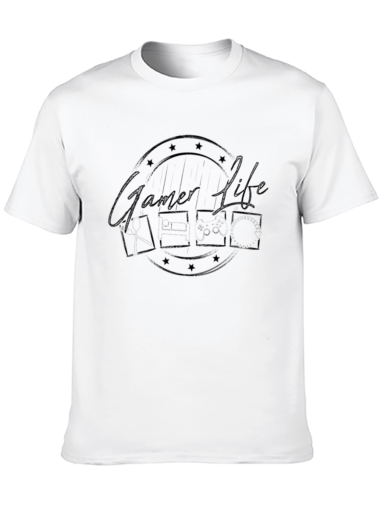 Gamer Life Black Graphic Tee