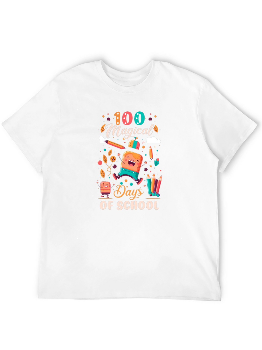 100 Magical Days of School Black T-Shirt