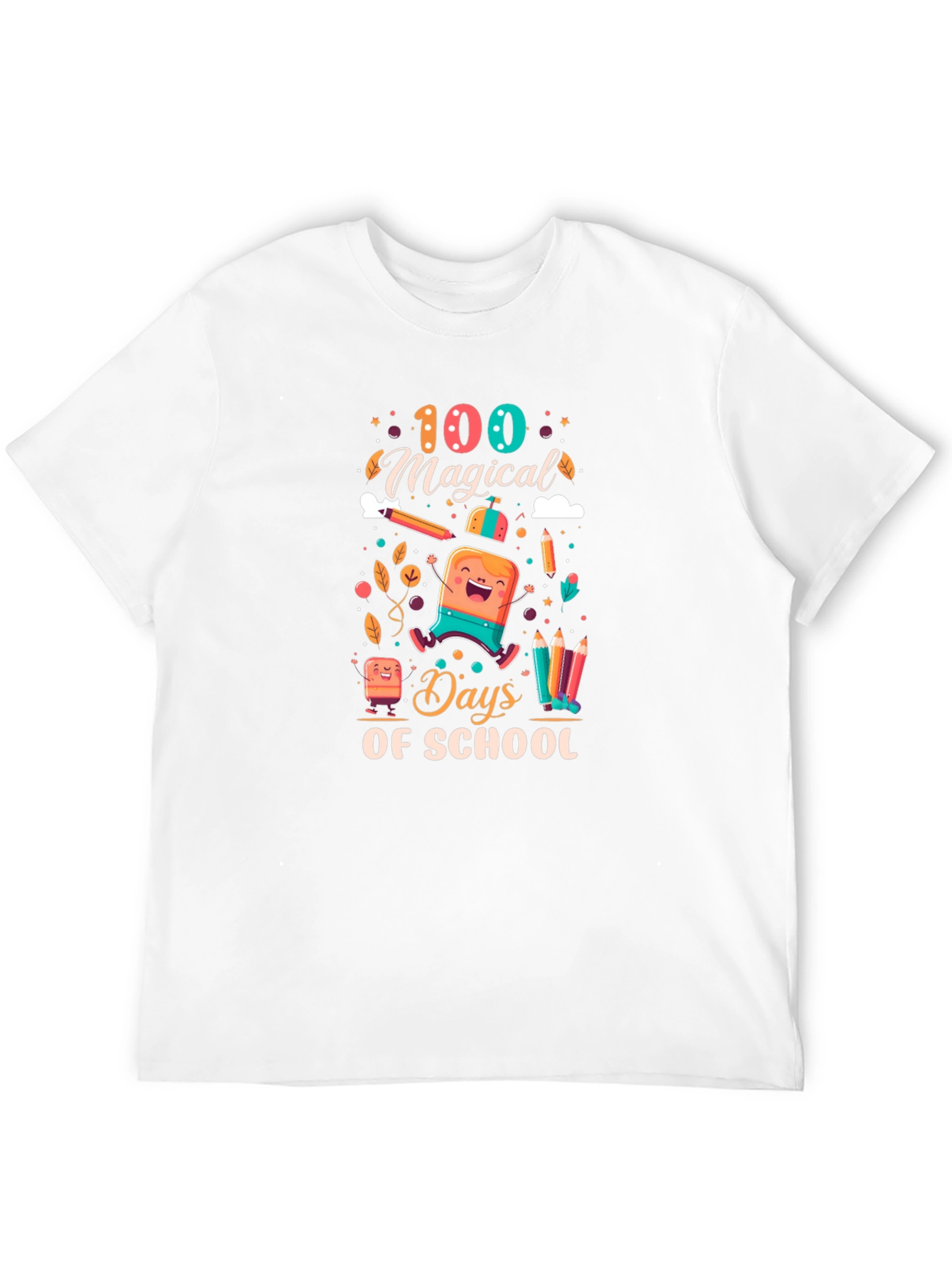 100 Magical Days of School Black T-Shirt