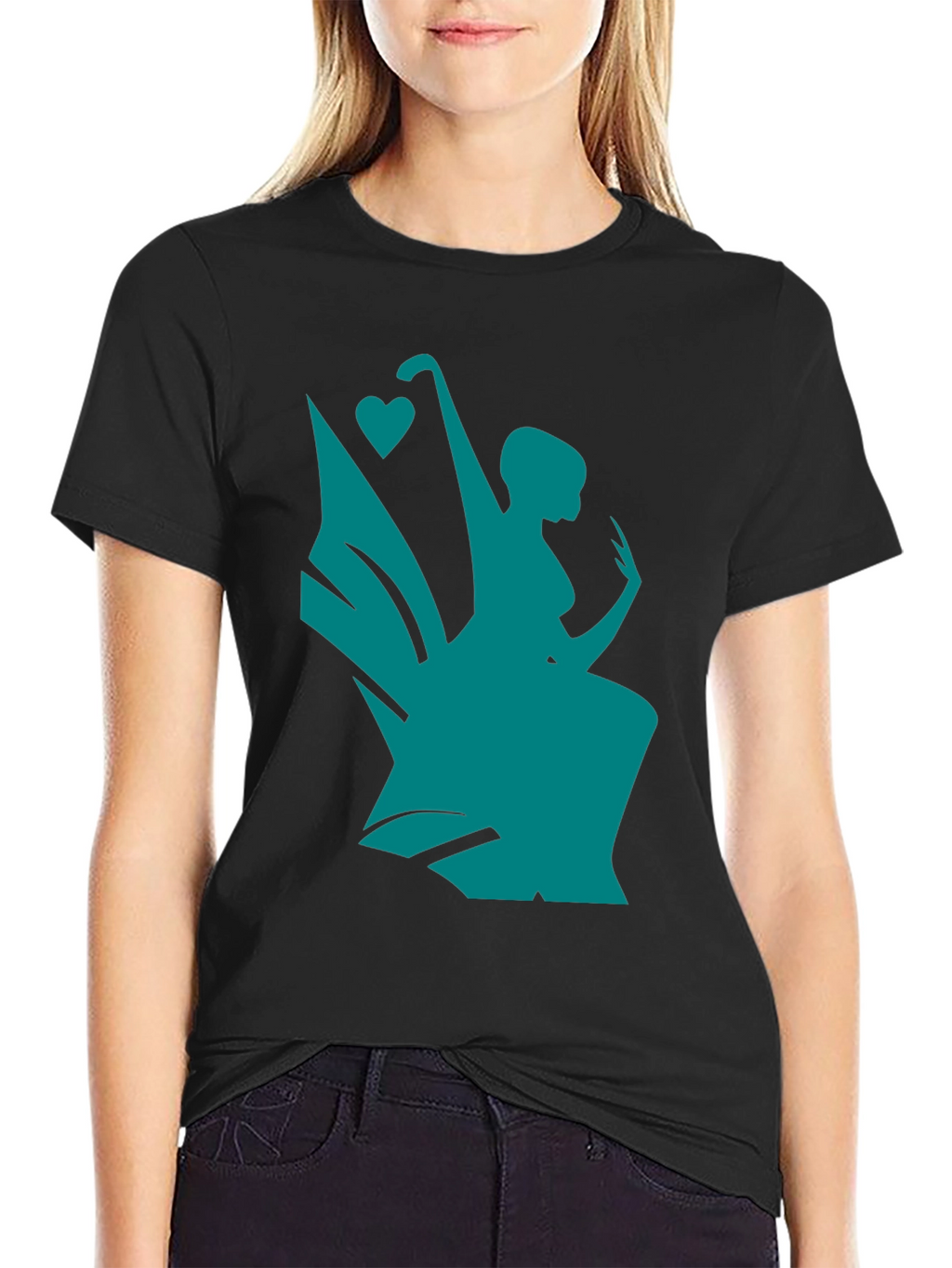 Whimsical Teal Fairy Graphic Tee