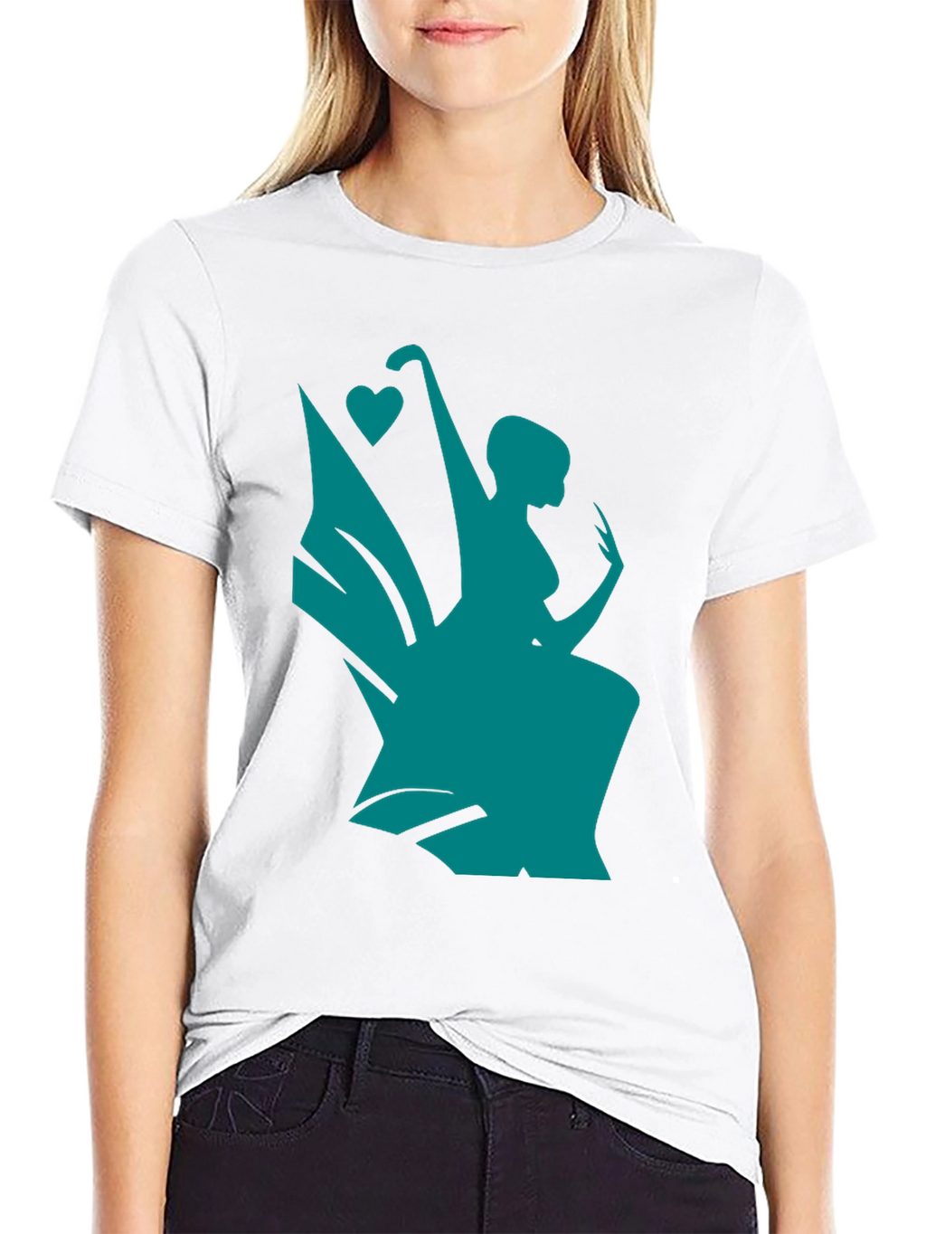 Whimsical Teal Fairy Graphic Tee
