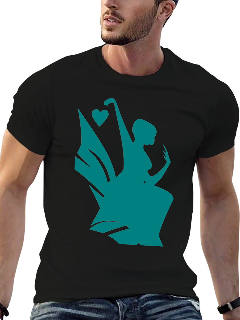 Whimsical Teal Fairy Graphic Tee