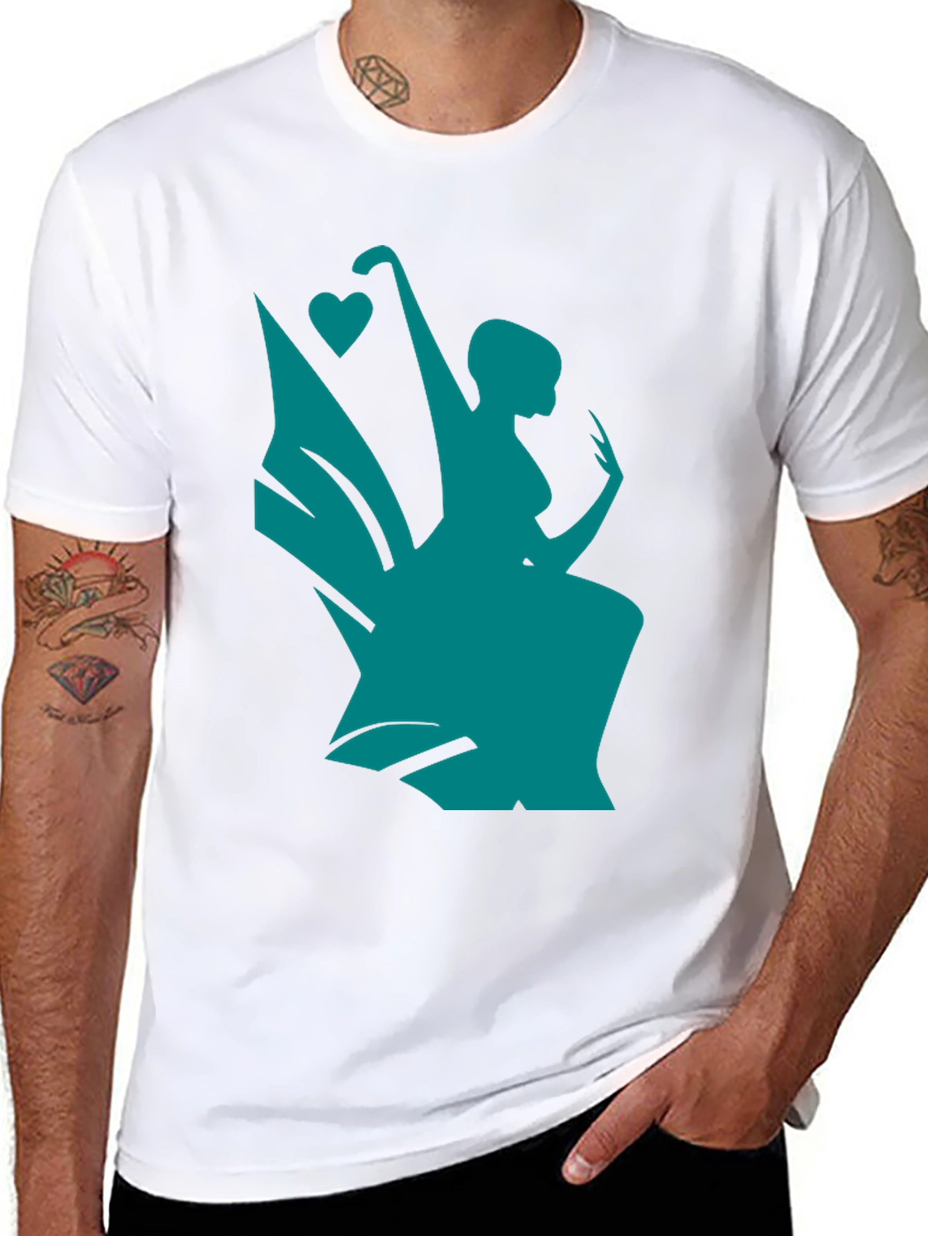 Whimsical Teal Fairy Graphic Tee