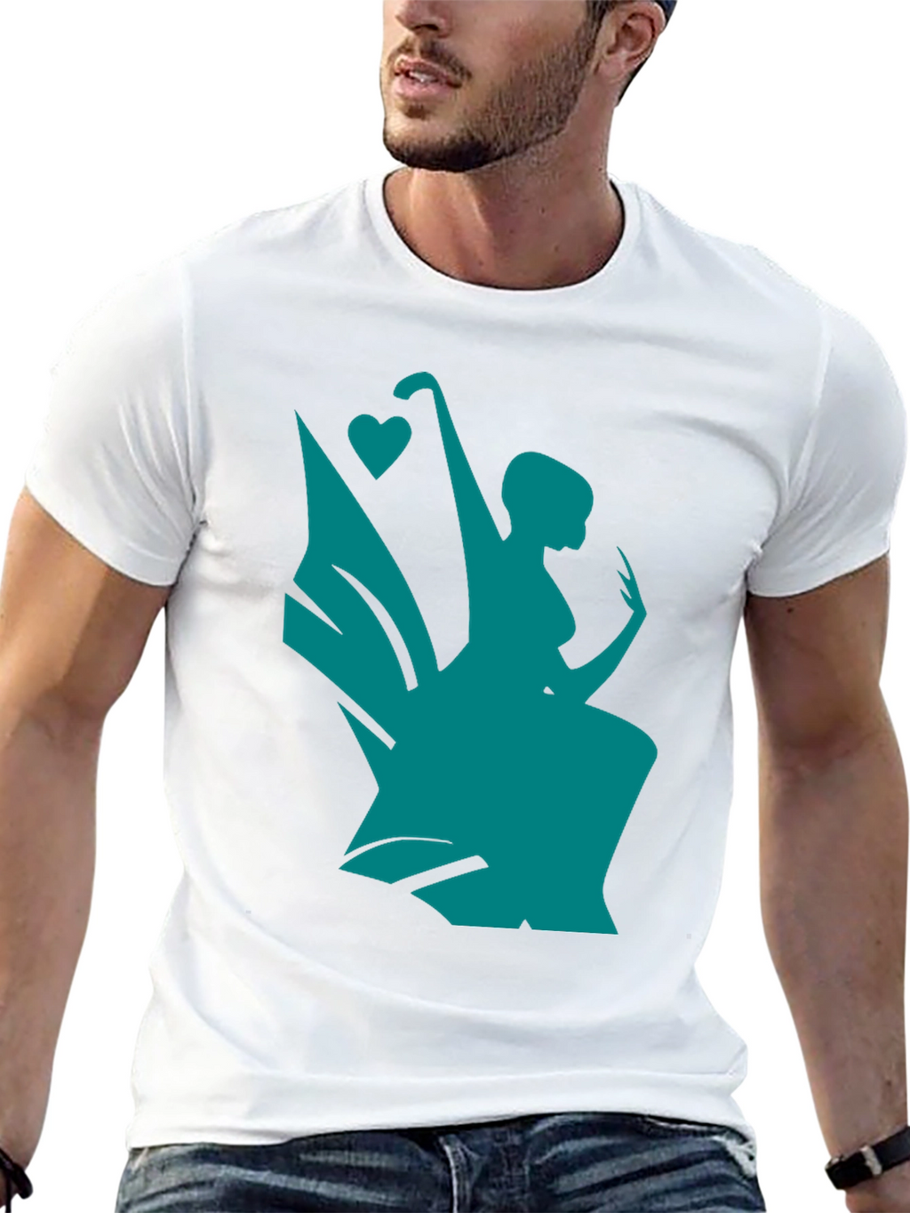 Whimsical Teal Fairy Graphic Tee