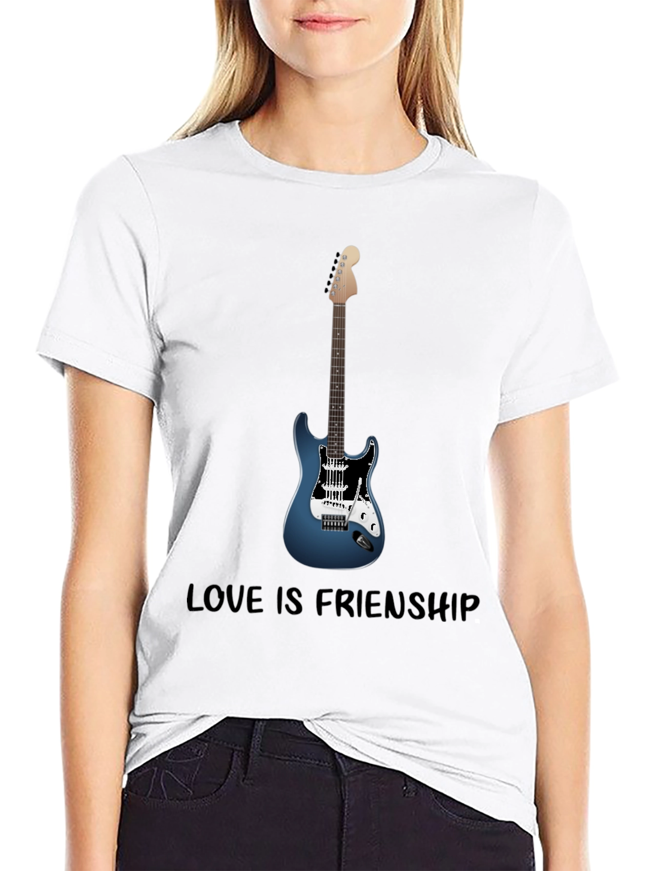 Guitar Lover T-Shirt - Love Is Friendship