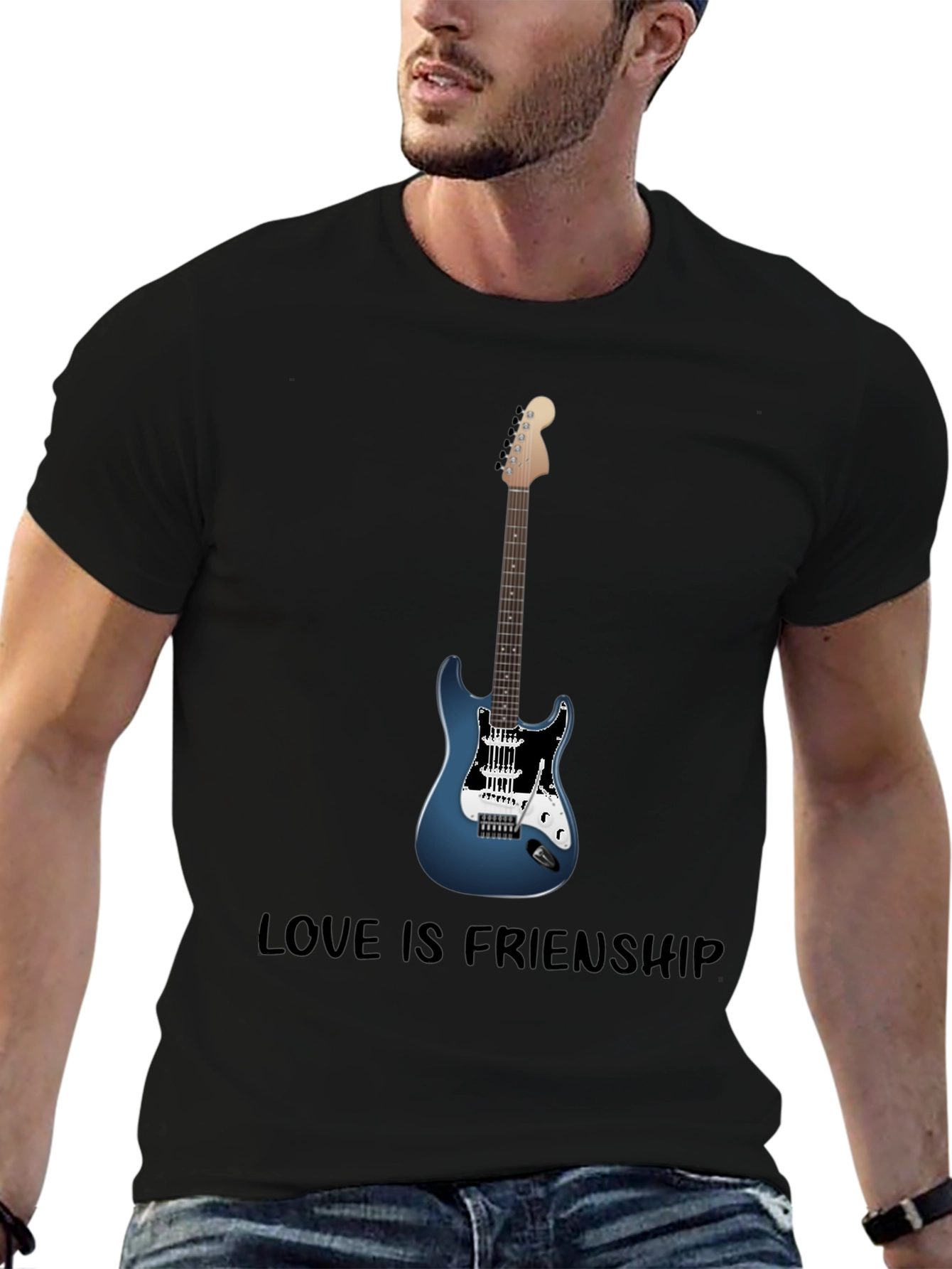 Guitar Lover T-Shirt - Love Is Friendship