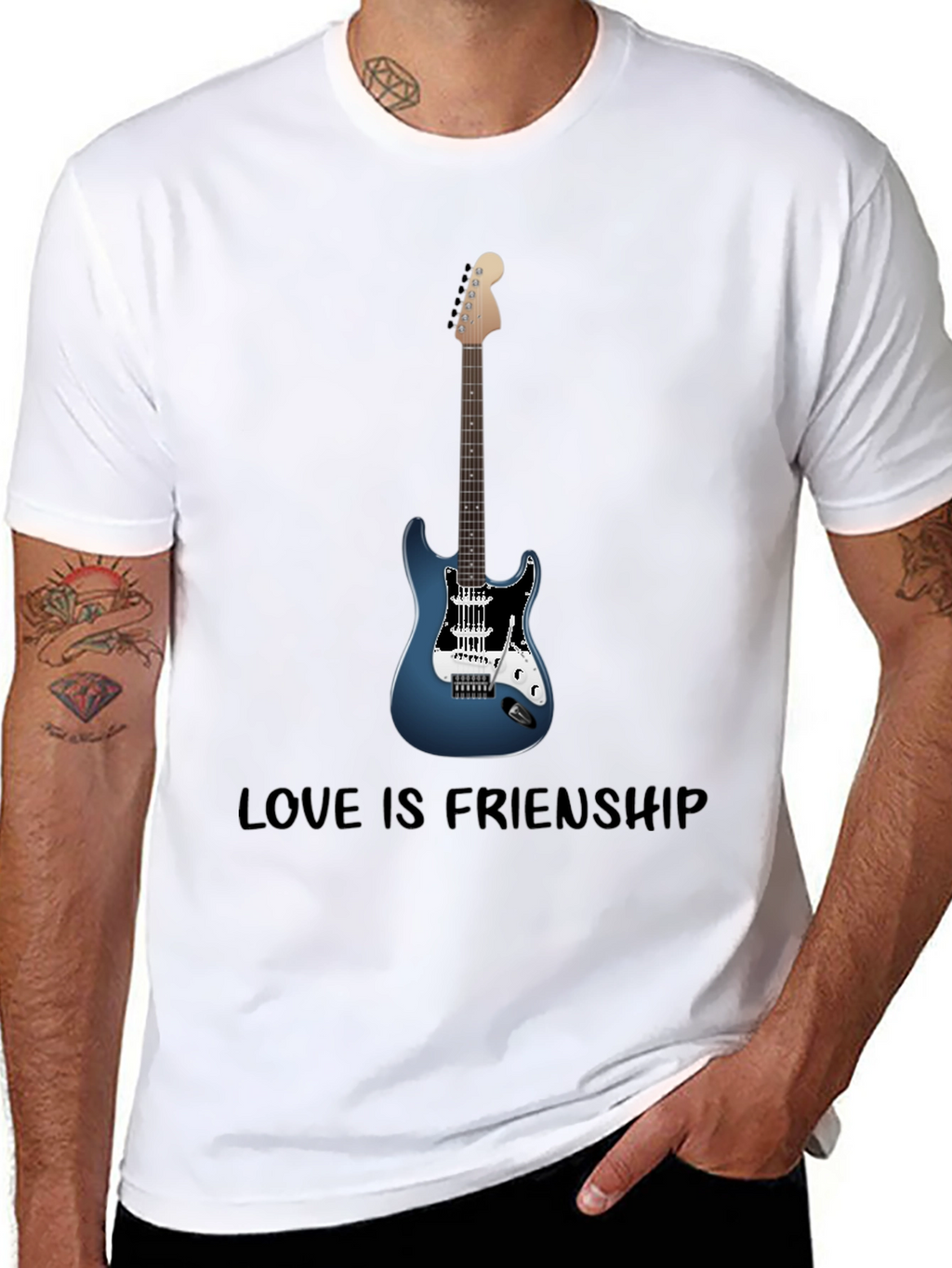 Guitar Lover T-Shirt - Love Is Friendship
