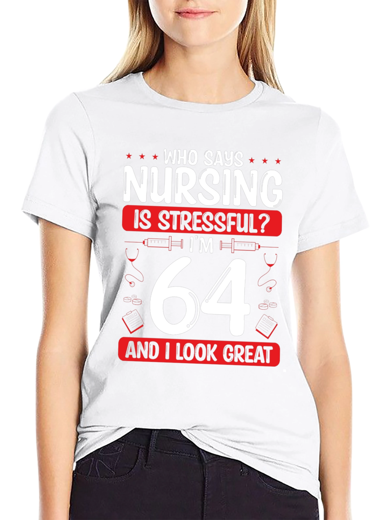 Nursing is Stressful? Funny 64th Birthday T-Shirt