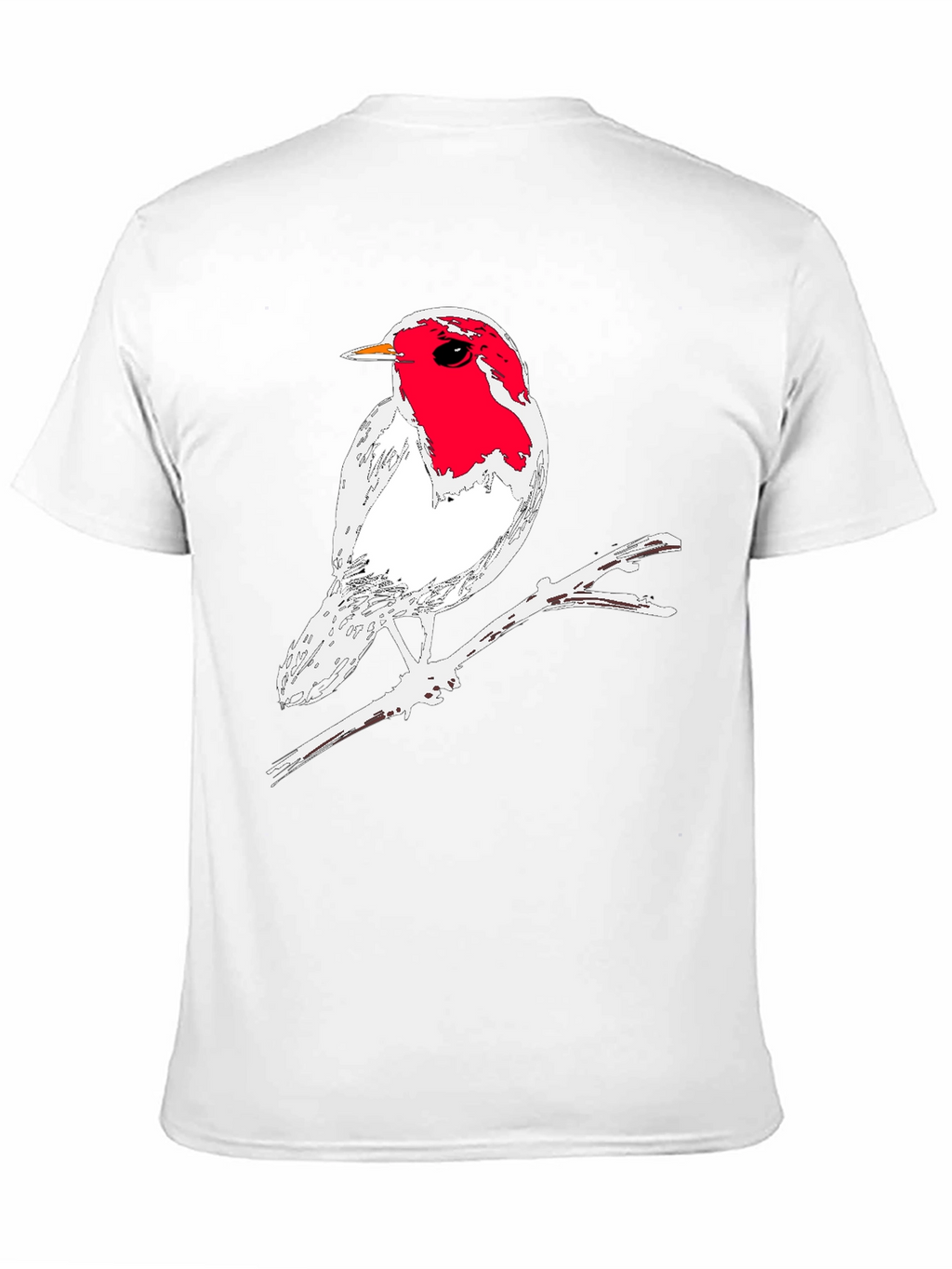 Robin Bird Graphic T-Shirt - Black Cotton Tee