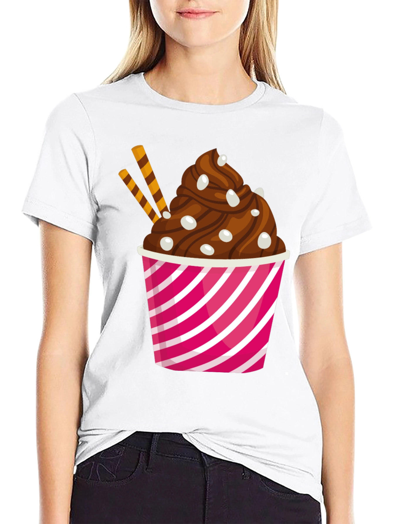Dessert Graphic T-Shirt - Casual Style