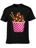 Dessert Graphic T-Shirt - Casual Style