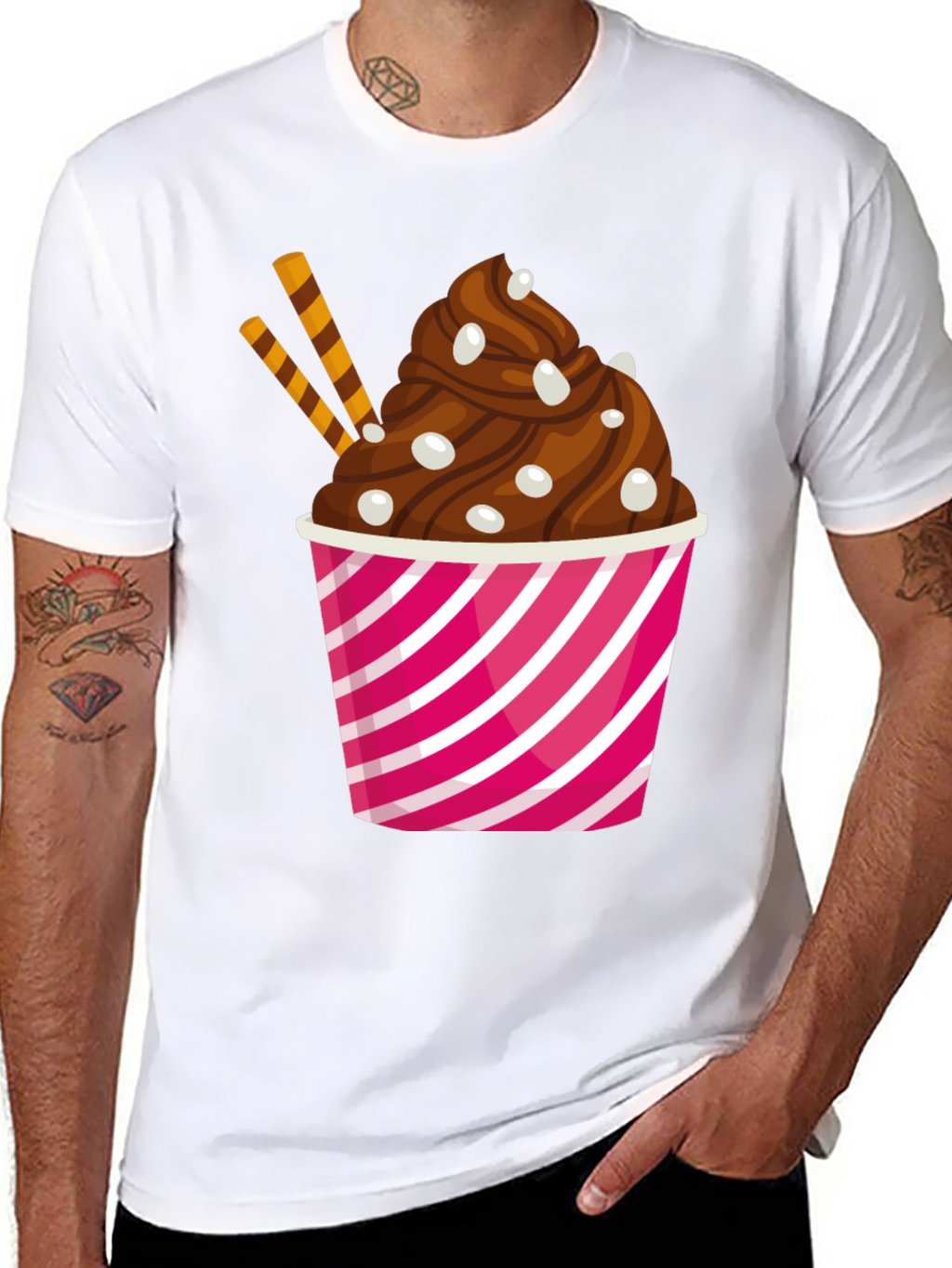 Dessert Graphic T-Shirt - Casual Style