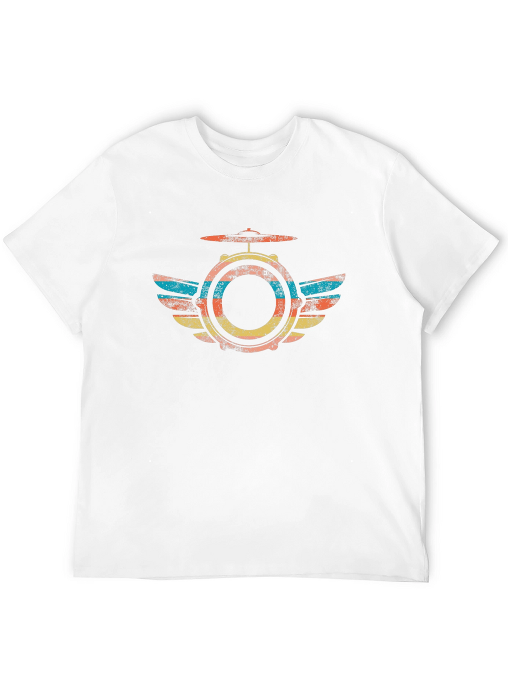 Retro Drum Kit Winged T-Shirt