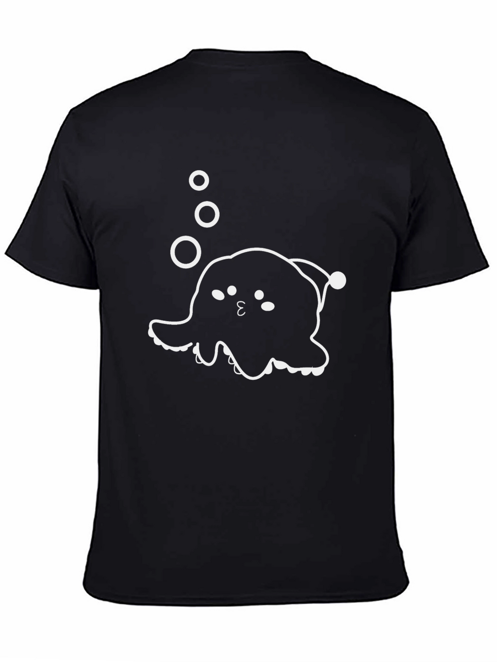 Cute Angler Fish Graphic T-Shirt - Black