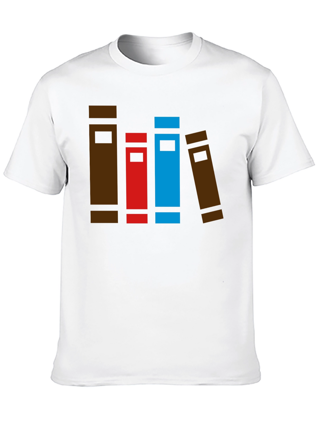 Book Stack Graphic Tee - Novelty T-Shirt