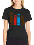 Book Stack Graphic Tee - Novelty T-Shirt