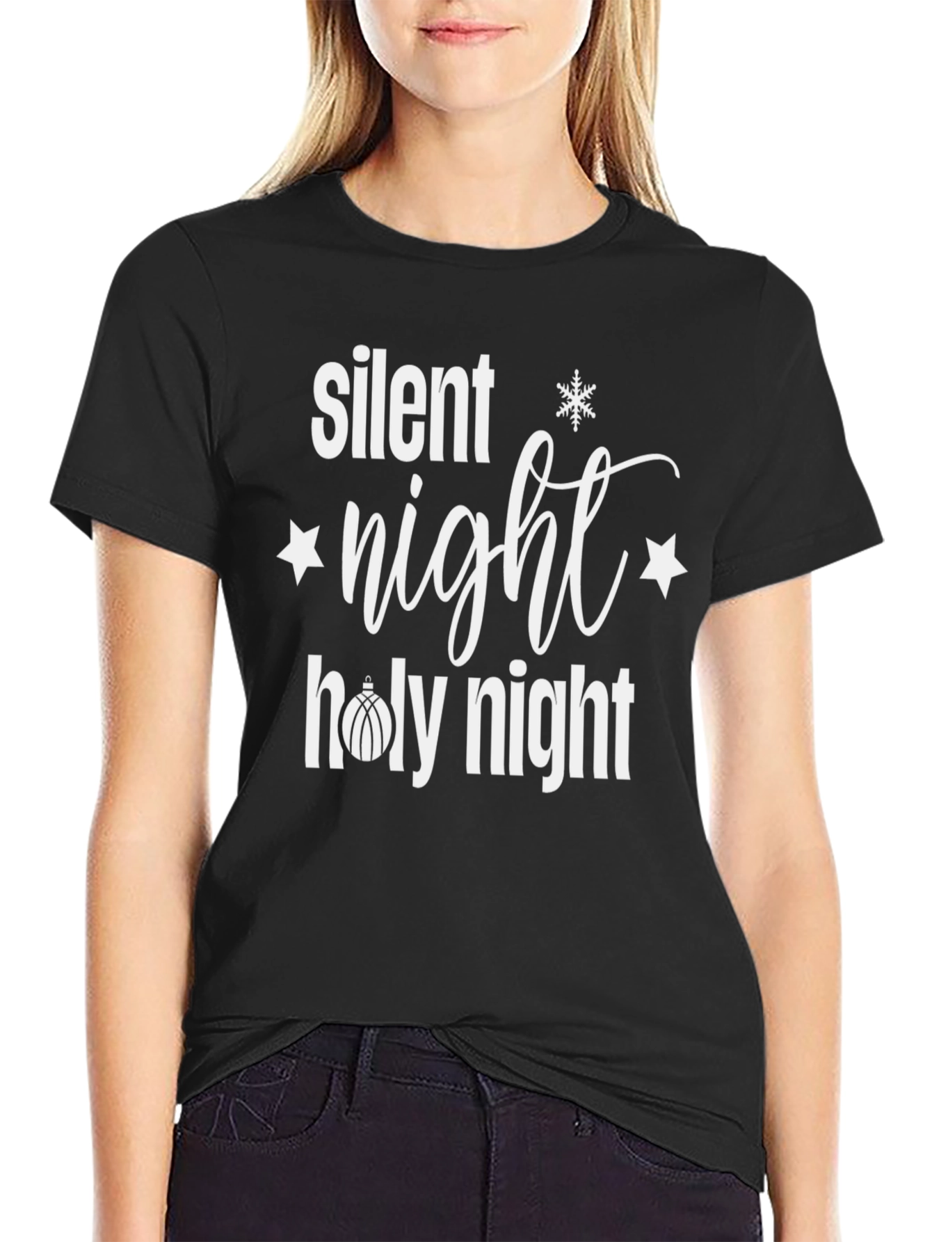 Silent Night T-Shirt Christmas Holiday Tee