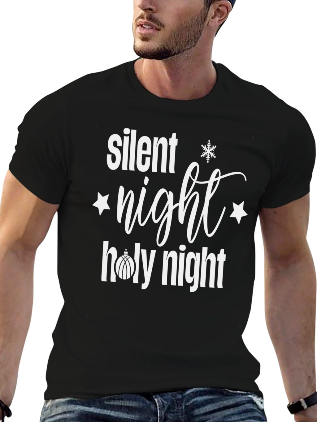 Silent Night T-Shirt Christmas Holiday Tee