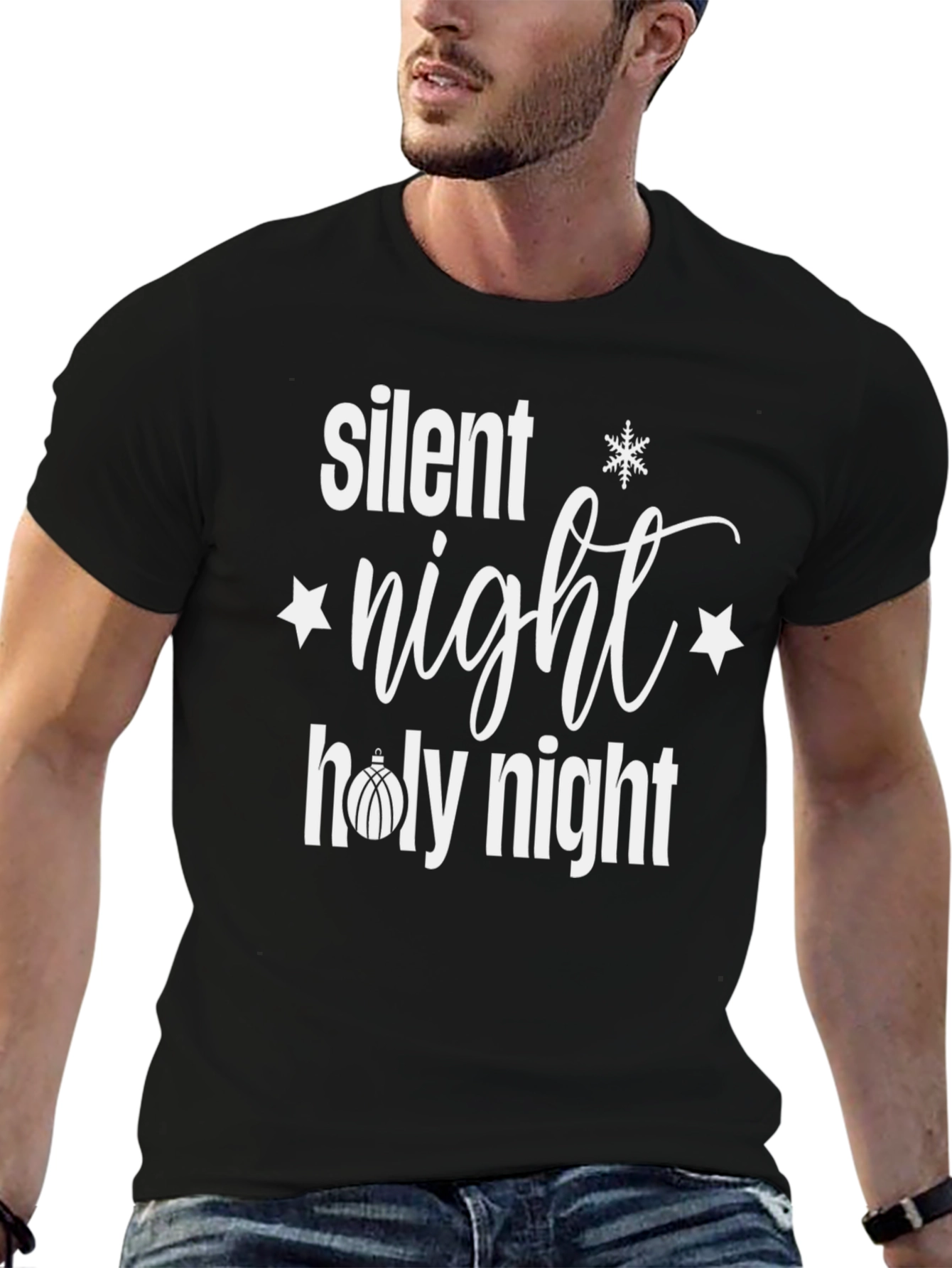 Silent Night T-Shirt Christmas Holiday Tee