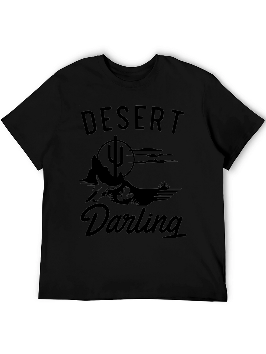 Desert Darling Graphic T-Shirt - Black Cotton Tee