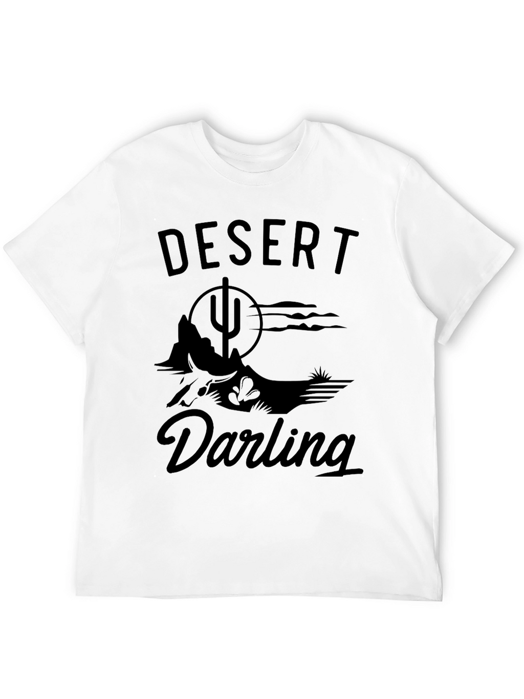 Desert Darling Graphic T-Shirt - Black Cotton Tee