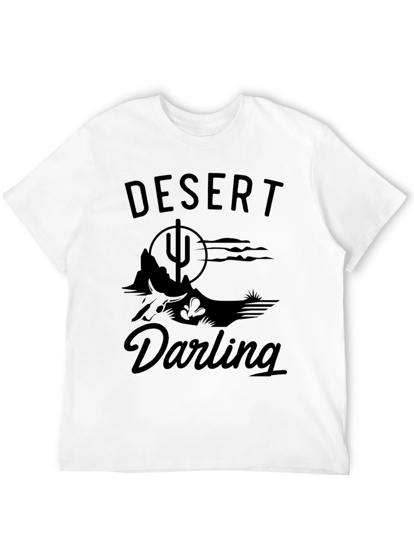 Desert Darling Graphic T-Shirt - Black Cotton Tee