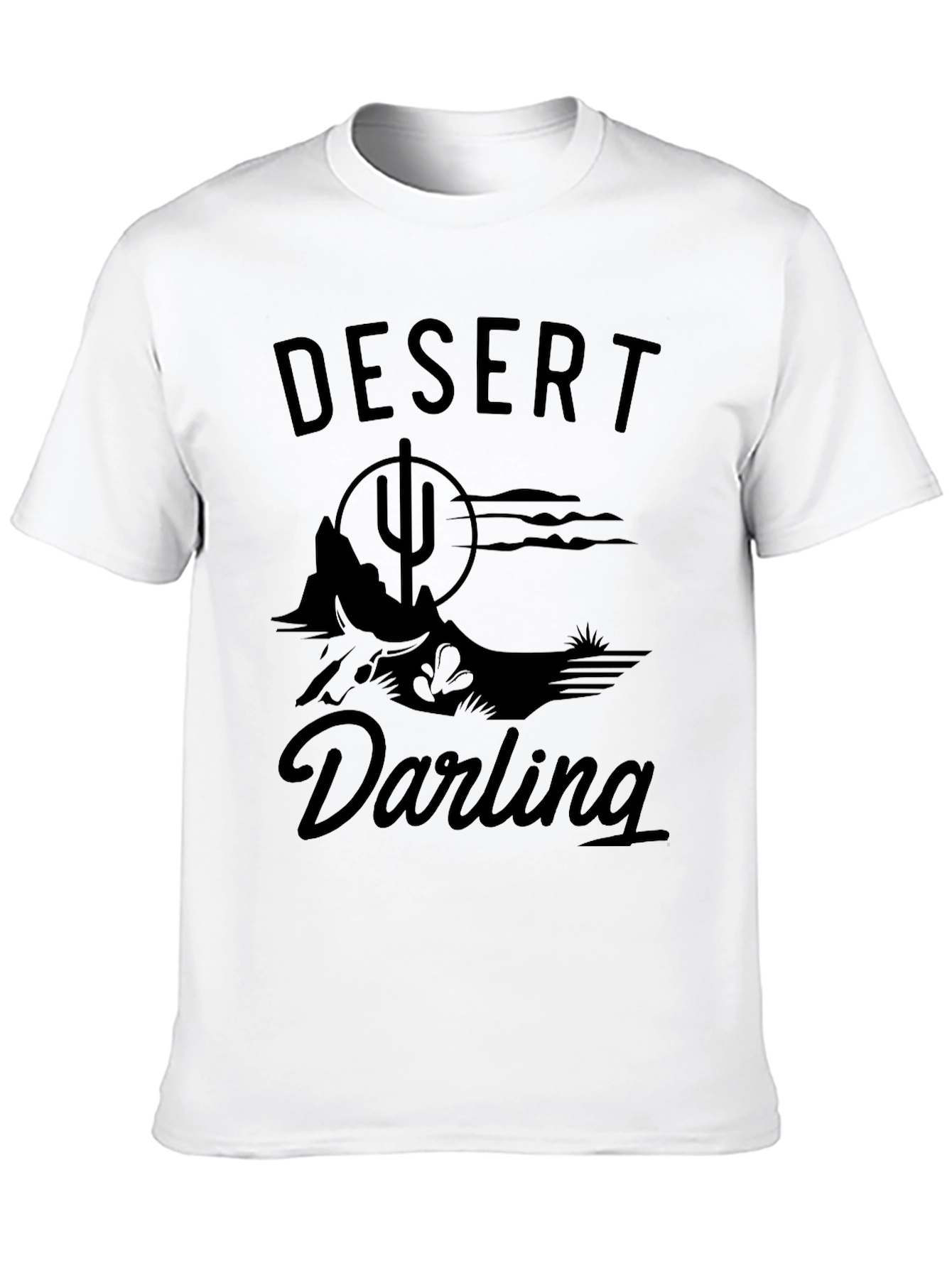 Desert Darling Graphic T-Shirt - Black Cotton Tee