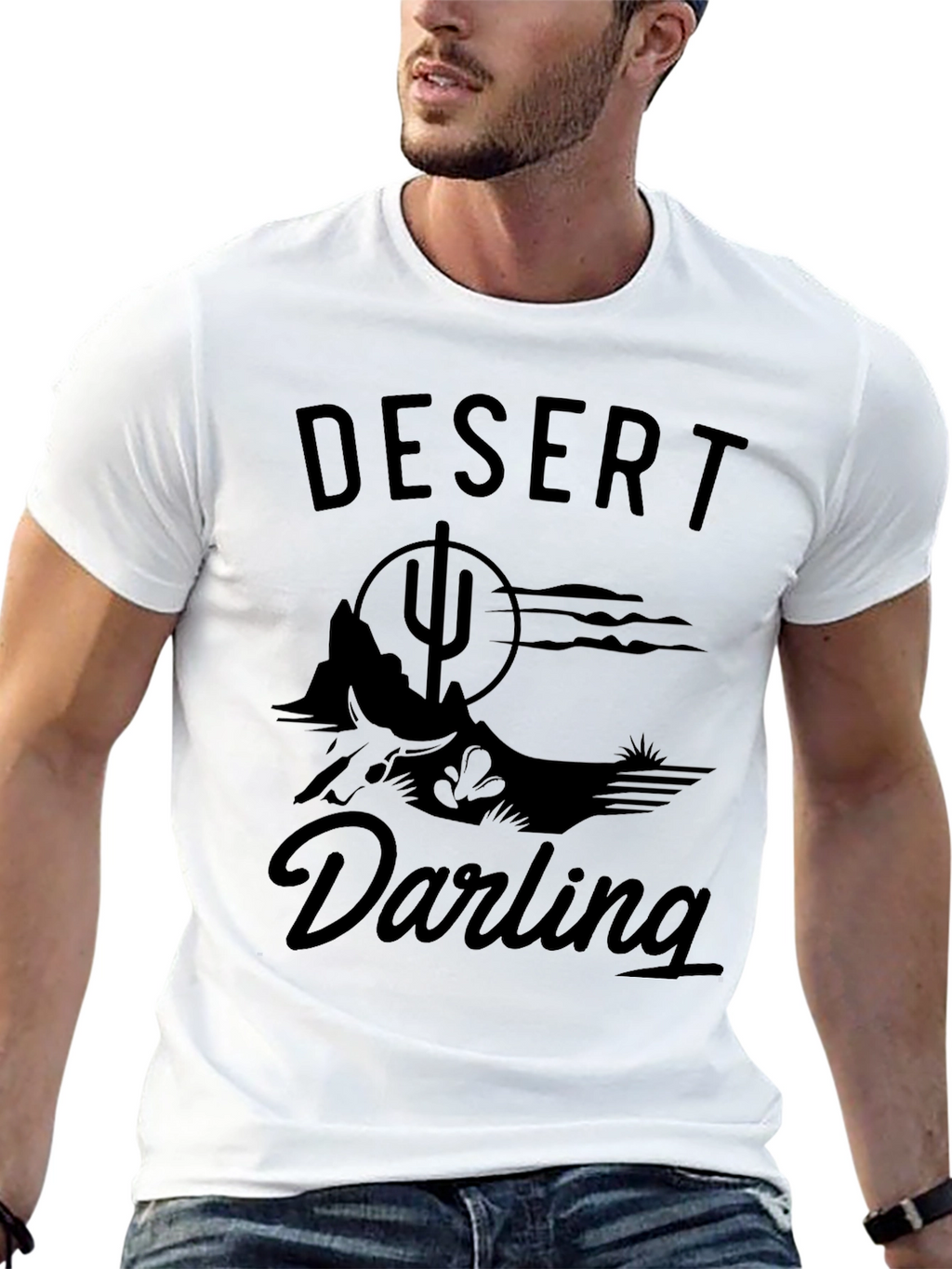 Desert Darling Graphic T-Shirt - Black Cotton Tee