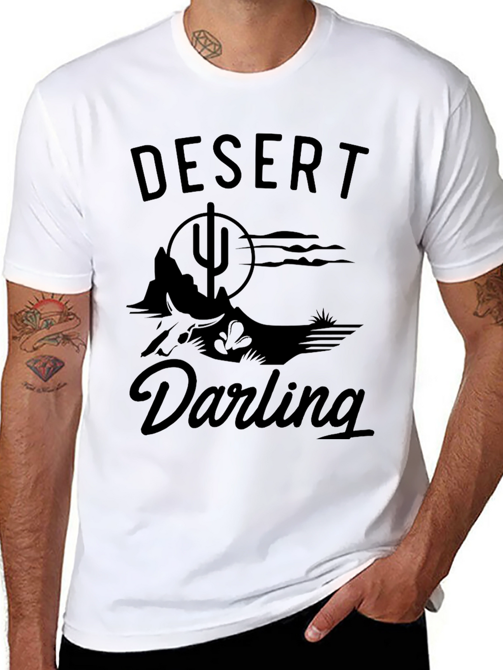 Desert Darling Graphic T-Shirt - Black Cotton Tee
