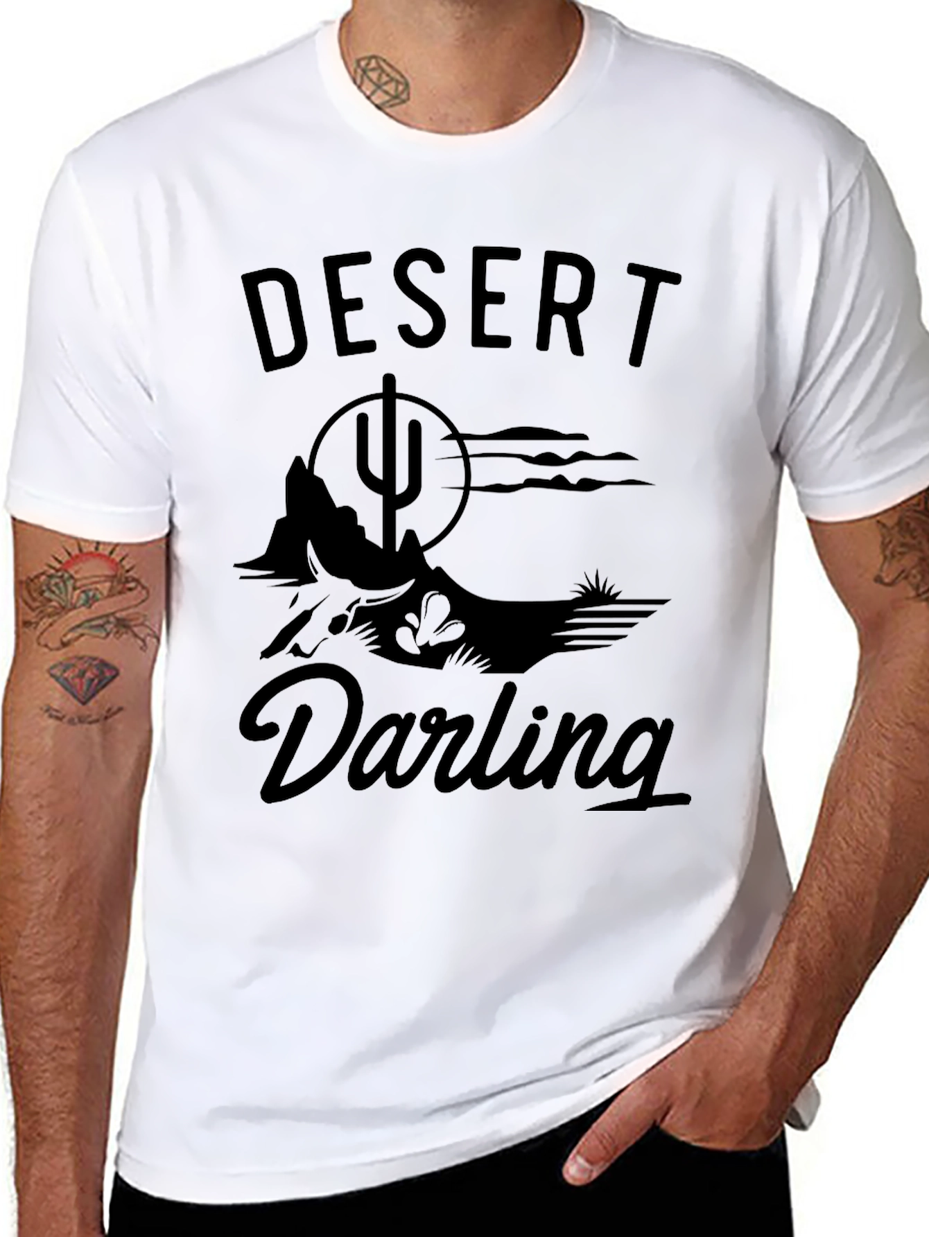 Desert Darling Graphic T-Shirt - Black Cotton Tee