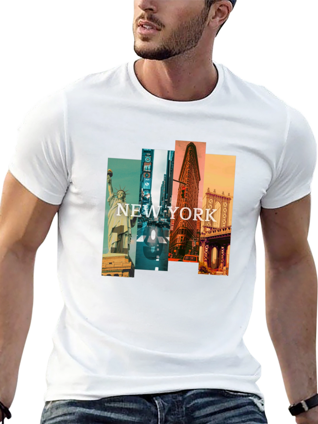 New York Cityscape Graphic T-Shirt