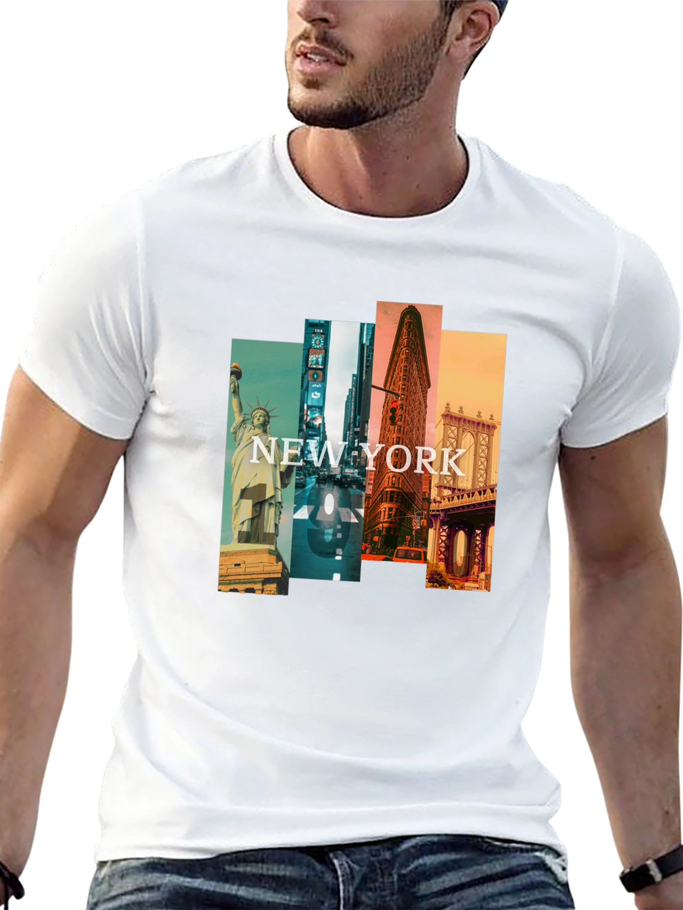 New York Cityscape Graphic T-Shirt