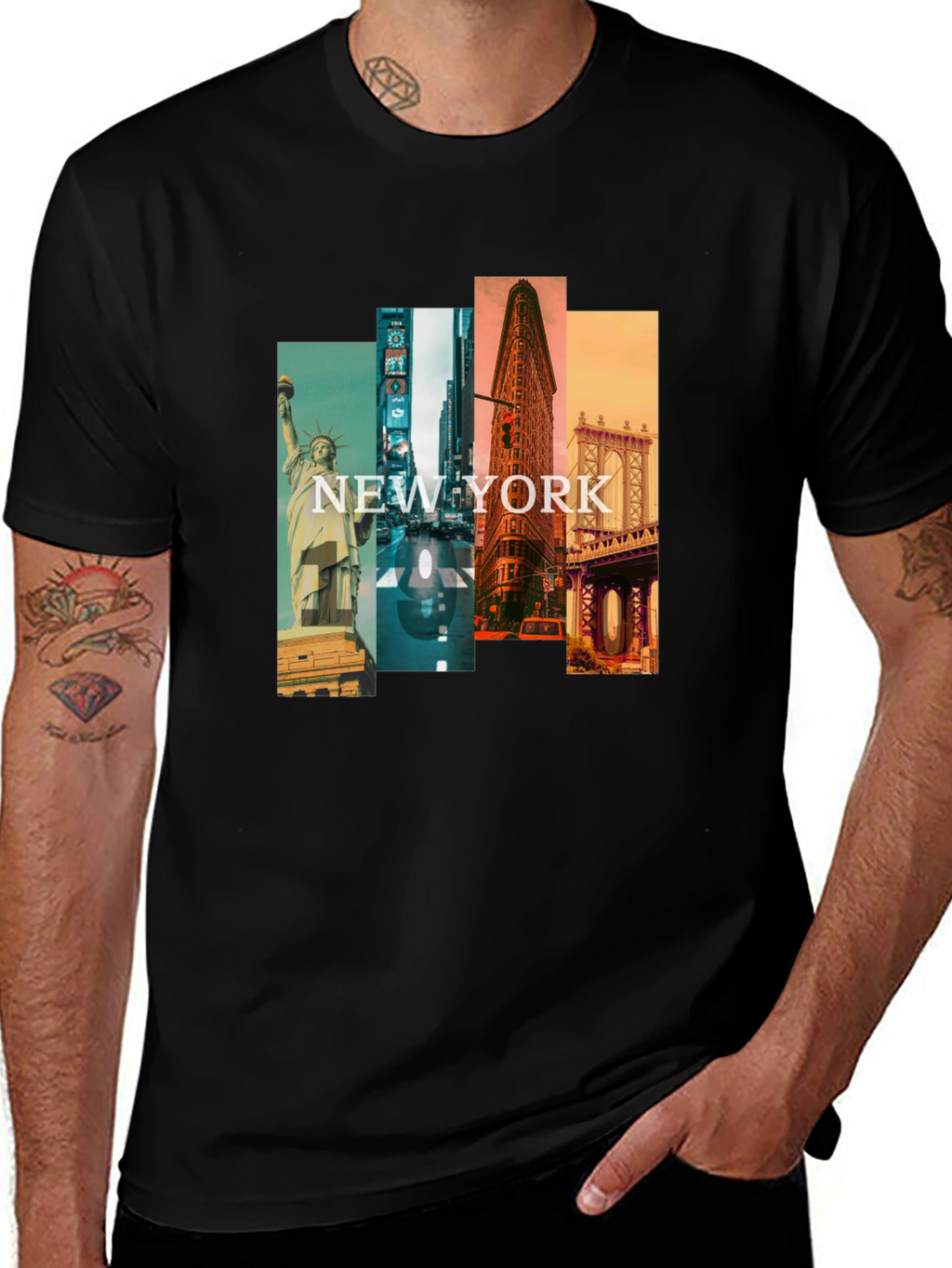 New York Cityscape Graphic T-Shirt