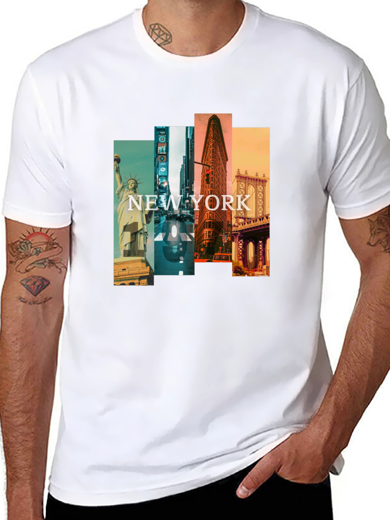 New York Cityscape Graphic T-Shirt