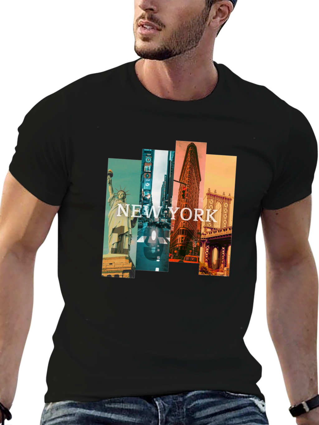New York Cityscape Graphic T-Shirt