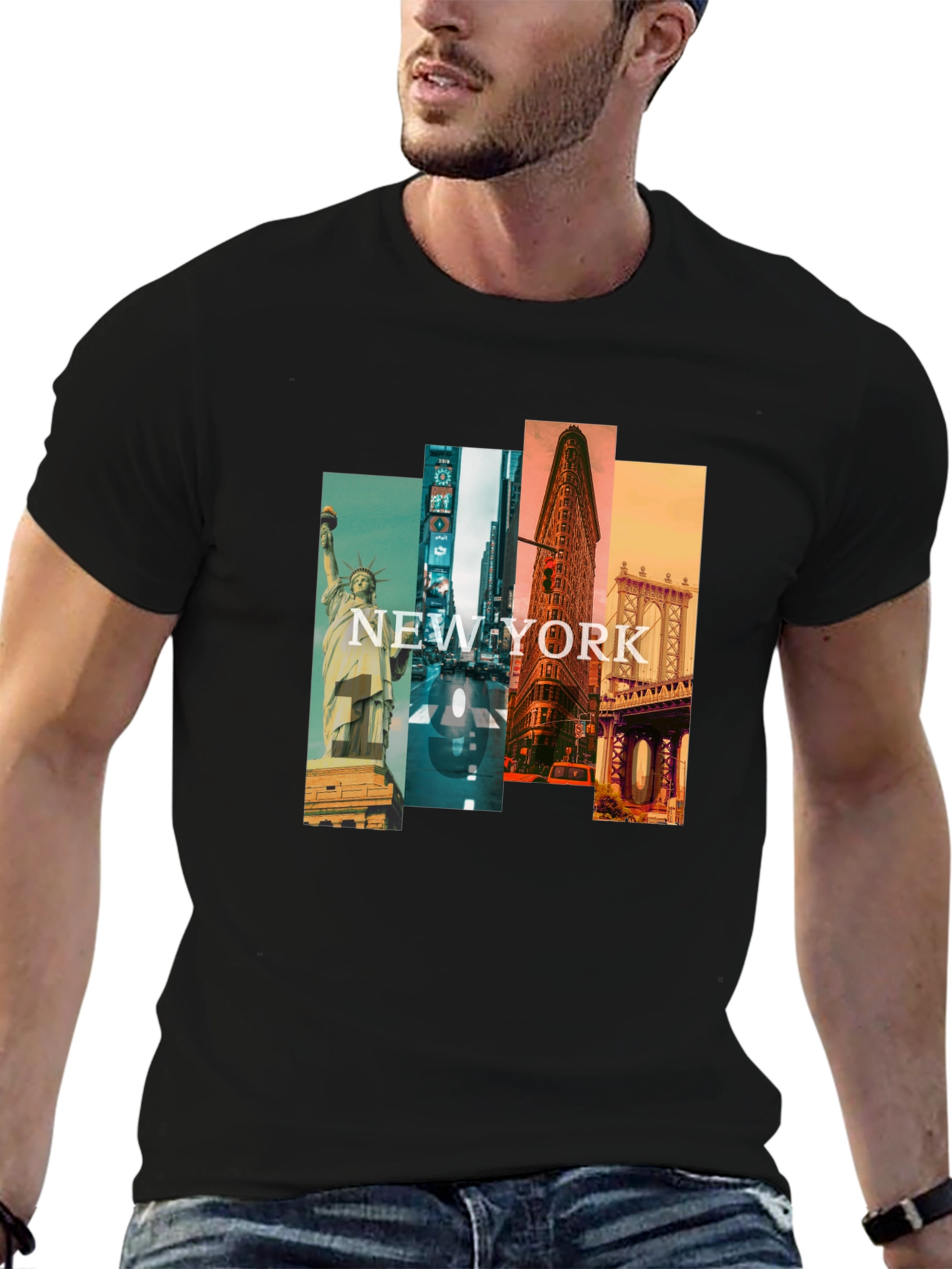New York Cityscape Graphic T-Shirt