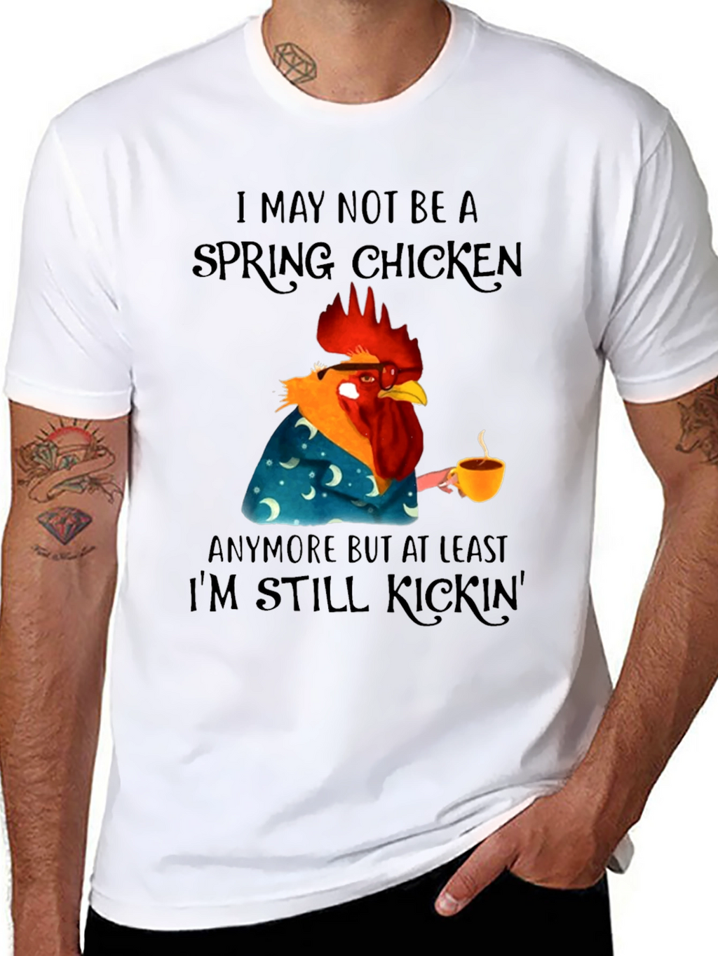 Funny Spring Chicken T-Shirt - Still Kickin Graphic Tee