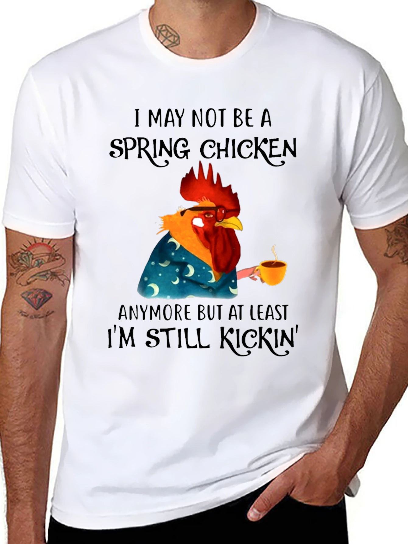 Funny Spring Chicken T-Shirt - Still Kickin Graphic Tee