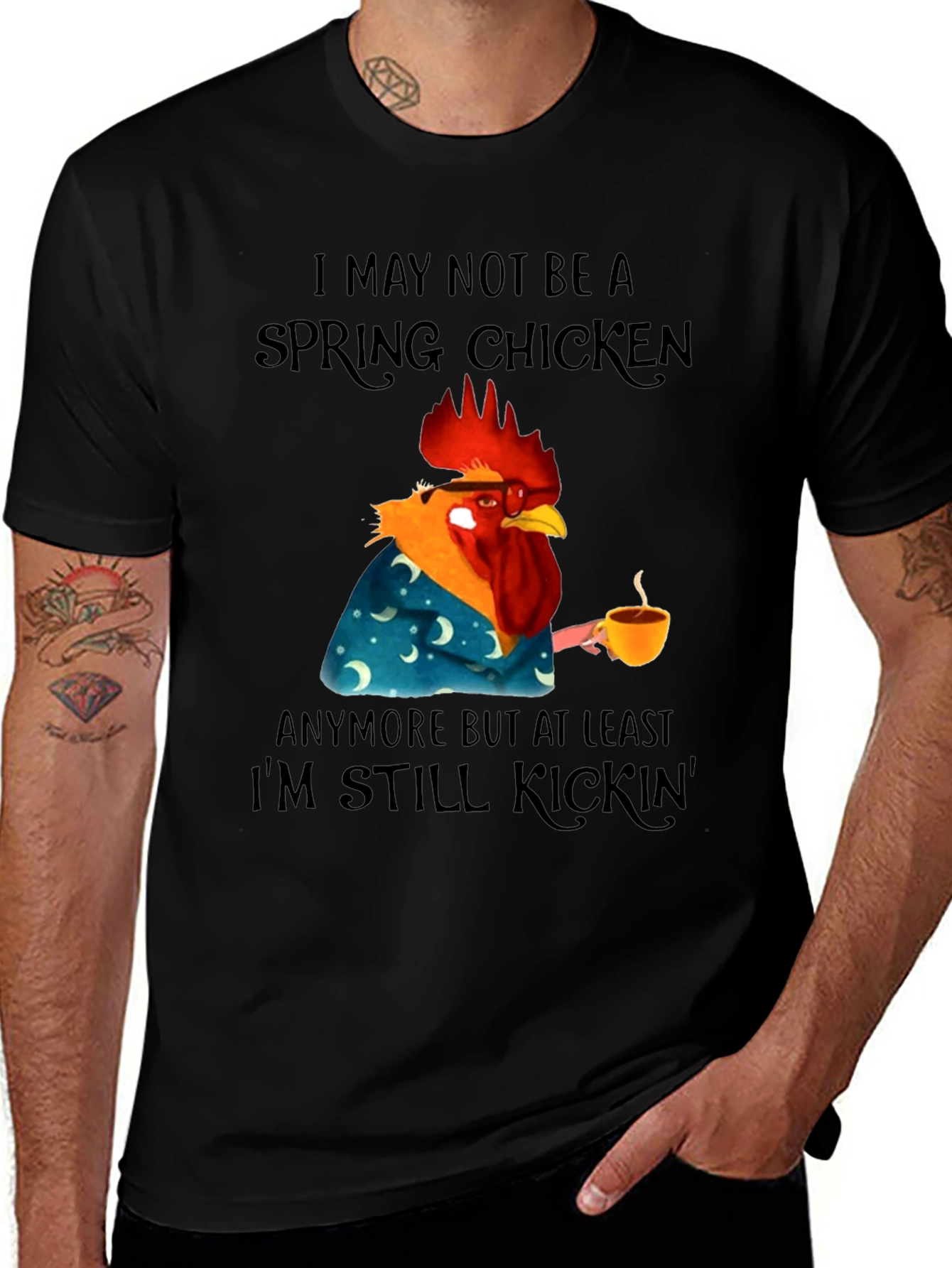 Funny Spring Chicken T-Shirt - Still Kickin Graphic Tee