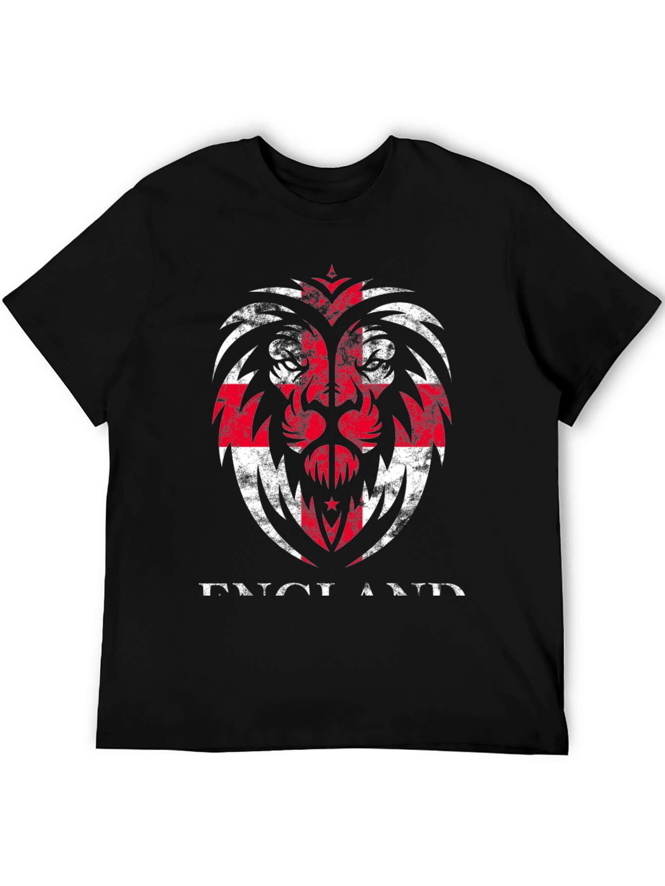 England Flag Lion Graphic T-Shirt