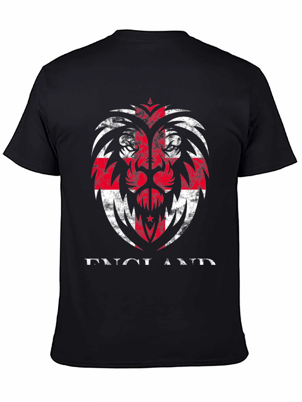 England Flag Lion Graphic T-Shirt