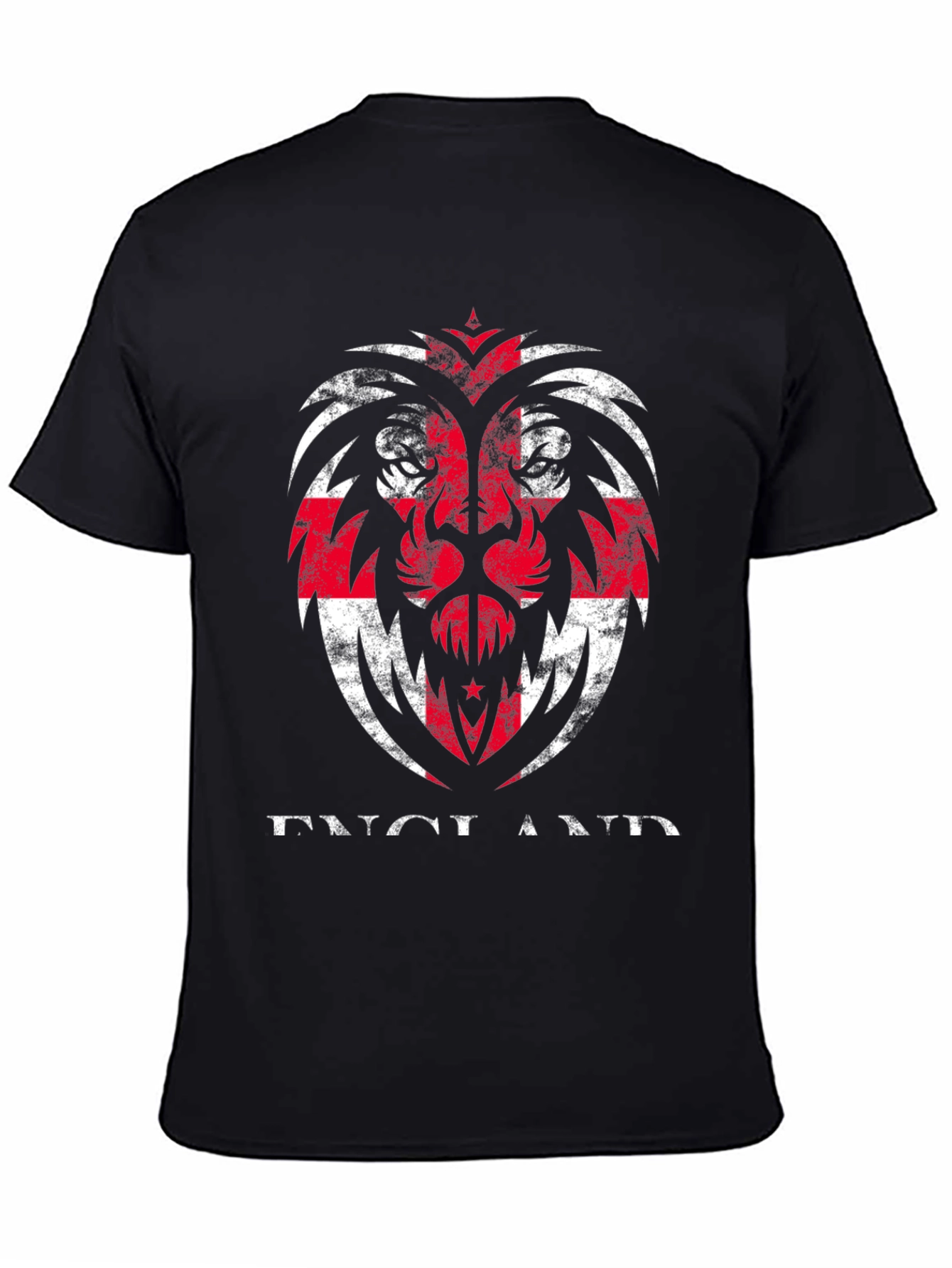 England Flag Lion Graphic T-Shirt