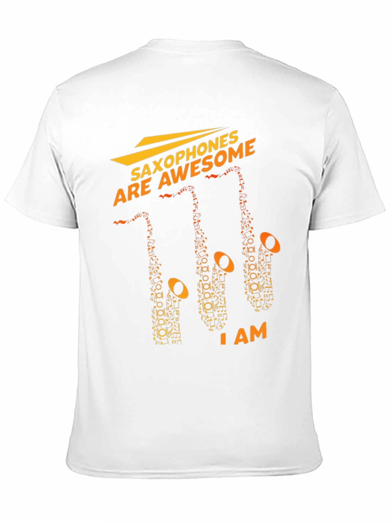 Saxophones Are Awesome Black Graphic T-Shirt