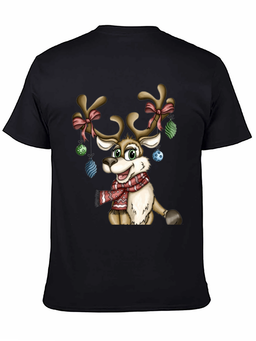 Festive Reindeer Christmas Graphic T-Shirt