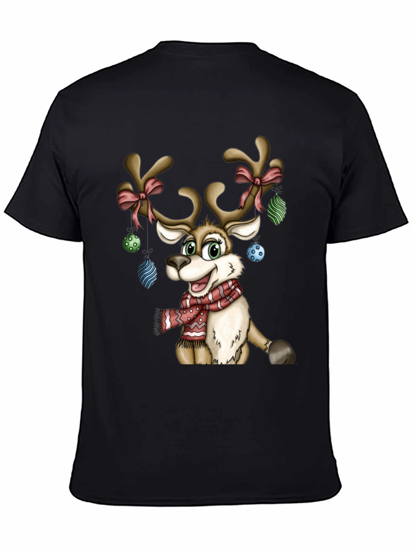 Festive Reindeer Christmas Graphic T-Shirt